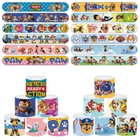 Nouveaux bracelets claquettes en PVC transfrontaliers pour enfants, thème Pat'Patrouille, 12 styles, cadeaux de fête d'anniversaire à thème dessin animé avec sauvetage de chiots