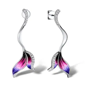 CAOSHI Bohemia Jewelry 2 Style Elegant Birdie Ear Stud Earrings Crystal Dangle Long Earring for Women