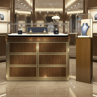 Aménagement et design intérieur de bijouterie de luxe moderne, vitrine de présentation LED écologique de haute qualité pour magasin de montres