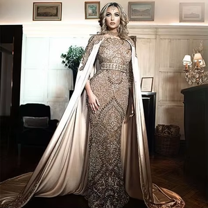 ATIYA LIBAS Voile long en acétate royal élégant avec caftan et broderie lourde de Zardozi Longueur de plancher pour robe de mariée 2019 - Product Image 6