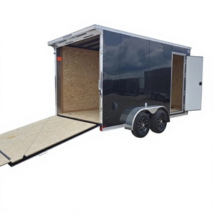 Best Supplier 230HP Engine Cargo Trailer 7x14 Steel <b>Box</b> Trailer 7000lb with Ramp Door Tandem Axle and 5-Year Warranty - Product Image 1