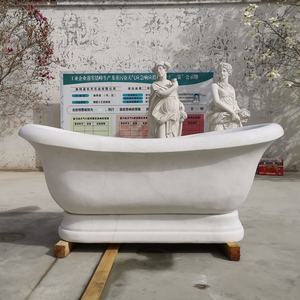 Maison haut <span class=keywords><strong>de</strong></span> gamme personnalisée Baignoire <span class=keywords><strong>de</strong></span> salle <span class=keywords><strong>de</strong></span> bain en marbre Baignoire en pierre solide Belle baignoire en marbre blanc - Product Image 1