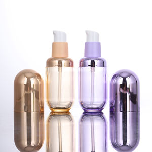 透明フロスト加工 コスメ ピルカプセル型 30ml 1oz 細かいミストスプレーボトル PETGプラスチック ローションポンプ容器 - Product Image 4