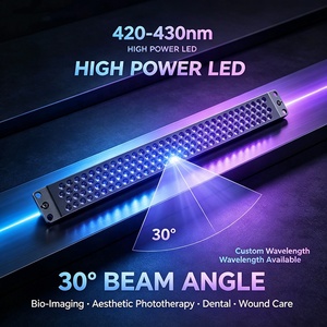 เลนส์ LED ไดโอดเซรามิก 420‑430 นาโนเมตร กำลังสูง สีน้ำเงินเข้ม-ม่วง สำหรับการรักษาทางทันตกรรม รักษาสิว PDT การบำบัดด้วยแสง และอุปกรณ์ทางผิวหนัง - Product Image 3