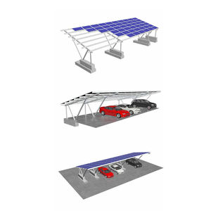 Structure de panneau <span class=keywords><strong>solaire</strong></span> d'abri d'auto en aluminium pour <span class=keywords><strong>3</strong></span> <span class=keywords><strong>voitures</strong></span> et 2 <span class=keywords><strong>voitures</strong></span> fabrication de composants de montage d'abri d'auto solaires - Product Image 1
