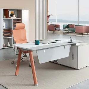 2022 Modern furniture manager desk workstation Luxury Wooden Executive Office Desk office L shaped table
