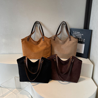 Sac à main de voyage personnalisé, nouvelle mode vintage, grande capacité, couleur unie, sac bandoulière décontracté, sac fourre-tout en daim imperméable