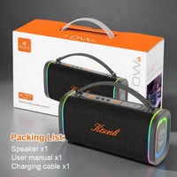 Haut-parleur sans fil portable avec LED RGB, subwoofer en plastique 5W*2, 1800mAh pour utilisation intérieure et extérieure
