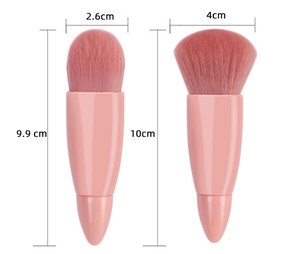 Set Professionale di 5 Pennelli da Trucco Portatili con Specchio, Mini Pennelli Multifunzionali <span class=keywords><strong>per</strong></span> Polvere, <span class=keywords><strong>Ombretto</strong></span> e Labbra - Product Image 6