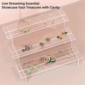 Présentoir créatif transparent à 3 niveaux <span class=keywords><strong>pour</strong></span> collection de figurines et cosmétiques, en acrylique à emboîtement rapide, <span class=keywords><strong>pour</strong></span> la maison - Product Image 5