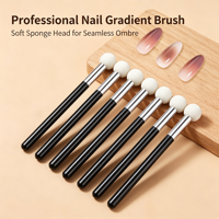 Éponge à ongles à gradient haute densité, pinceau à ongles rond, pinceau à ongles ombré, outil de nail art lavable pour manucure DIY