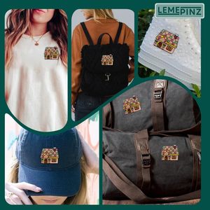 แผ่นปักลายบ้านขนมปังขิงขนาด 3 นิ้ว สำหรับติดหมวก เสื้อผ้า กระเป๋าเป้ - Product Image 6