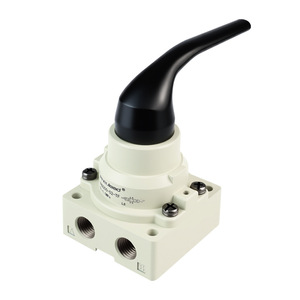 Válvula Neumática Pneulead Serie VH, Rosca Rc de 1/4, Núcleo de Cerámica, Control Manual, Válvula de Tres Posiciones y Cuatro Vías - Product Image 2