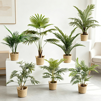 Palmiers artificiels en plastique écologiques et durables de 60 cm, 80 cm, 90 cm, 100 cm, fabriqués en Chine, pour la décoration intérieure et extérieure, petite plante décorative
