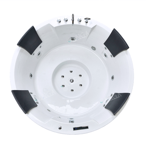 Jacuzzi Exterior para 4 Personas, Bañera de Hidromasaje Redonda Empotrable, <span class=keywords><strong>Tina</strong></span> de Hidromasaje, Bañera Enterrada - Product Image 6