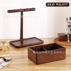 Wooden desktop perfume holder, <b>dressing</b> <b>table</b> jewelry display rack, jewelry and cosmetics <b>storage</b> box, key organizer - Product Image 3