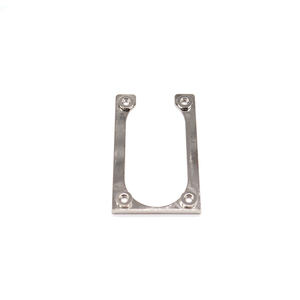 Plaque de montage en acier inoxydable poli miroir en forme de U, support en U estampé CNC avec trous de fixation intégrés pour meubles/armoires - Product Image 3