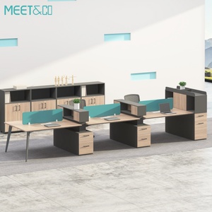 Modern Open Modular Office Desk Cubicle <b>Workstation</b> Furniture Adjustable and Flexible Staff Table Office Partitions - Product Image 2