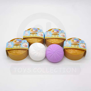 <b>Squishy</b> Dumplings Squeeze Toy Soft Silicone Stress Relief Baozi Novelty Toy with Customized Logo - Product Image 5