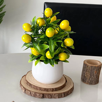 Meilleure vente : Bonsaï artificiel en pot à 12 branches, en plastique, citronnier, écologique, pour intérieur/extérieur, ornement, photographie de mariage