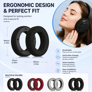 Coussinets d'oreille de remplacement pour casques <span class=keywords><strong>Focal</strong></span> Clear/Clear MG/Utopia/<span class=keywords><strong>Elegia</strong></span>/Elex/Stellia/Celestee/Radiance, coussinets d'oreille - Product Image 3