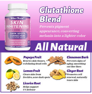 Skin Whitening Capsules Natural Skin Brightening Lightening Even Tone Anti Dark Spot Radiance Boost Glow <b>Collagen</b> Supplements - Product Image 2