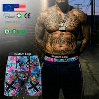 Boxers pour hommes à imprimé numérique, respirants, antistatiques, à carreaux patchwork, haute élasticité, vente en gros