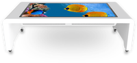 Table tactile capacitive en forme de U de 55 pouces, charge sans fil, Android ou Windows, écran LCD intelligent interactif
