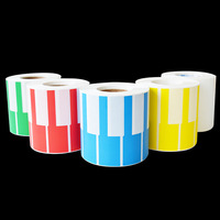 Étiquettes adhésives en PVC colorées, imperméables et résistantes aux déchirures, emballées en rouleau, pour câbles à fibres optiques et câbles Ethernet
