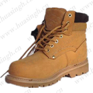 CMH, Stivali di Sicurezza in Pelle Nabuk Color Miele con Colletto Imbottito, Suola in Gomma Antiurto <span class=keywords><strong>Goodyear</strong></span>, Scarpe da Lavoro <span class=keywords><strong>ESD</strong></span> HSB229 - Product Image 4