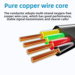 4P4C tête de cristal à quatre cœurs RJ12 ligne de données équipement RJ9 connexion vocale <span class=keywords><strong>RJ11</strong></span> câbles de Communication de combiné téléphonique - Product Image 4