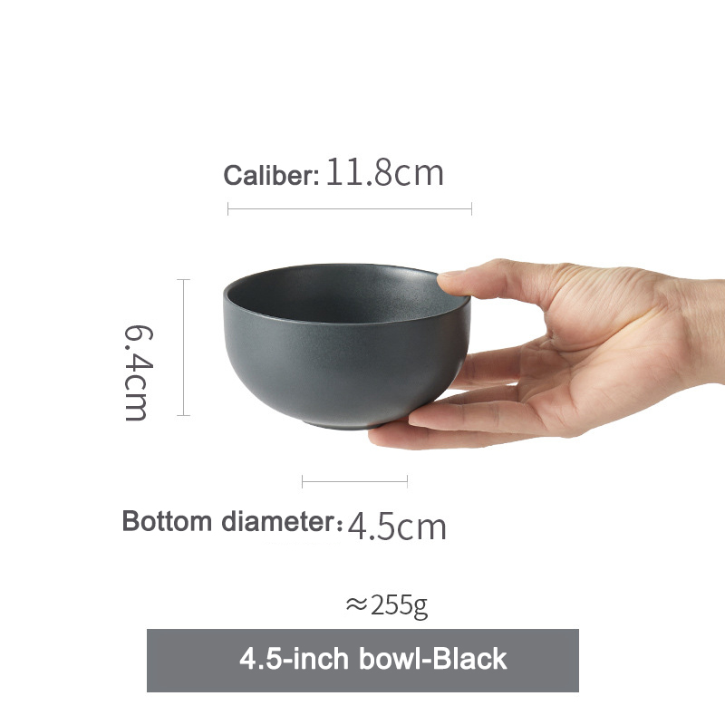 Ciotola da 4,5 pollici - Nero*2