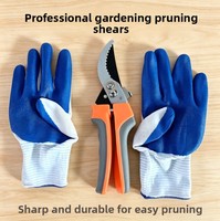 Sécateur robuste pour arbres fruitiers, ciseaux de jardinage pour fleurs, outil de coupe de branches avec poignée antidérapante, ensemble de gants, fabriqué en Chine
