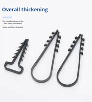 Attaches de câbles réutilisables, clips de fixation de fils, organisateurs de câbles en plastique, supports de câbles à fixation par poussée, ancrages barbelés pour la maison, le bureau et la voiture
