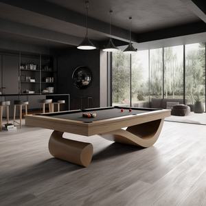 Nouvelle <span class=keywords><strong>table</strong></span> de <span class=keywords><strong>billard</strong></span> <span class=keywords><strong>convertible</strong></span> en bois massif de luxe de haute qualité 8 pieds Moderne Personnalisée Intérieur 3 en 1 <span class=keywords><strong>Table</strong></span> de <span class=keywords><strong>billard</strong></span> de salle à manger avec LED - Product Image 4
