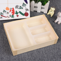 Boîte à Lunch en bois, emballage des aliments à emporter, vaisselle mousseline jetable boîte à Lunch pour l'école