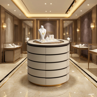 Armoire de rangement pour bijoux RZ personnalisée, îlot de dressing avec vitrine transparente pour l'organisation de bijoux domestiques