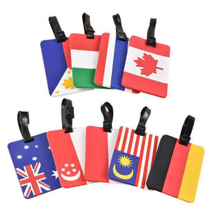 AI-MICH Factory Price Custom Logo Pattern Sublimation Rectangle Travel Suitcase Baggage Tags Rubber PVC Custom Luggage Tag