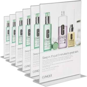 Supports de panneaux en plastique acrylique, Double face, présentoirs de logo pour l'école et les entreprises - Product Image 1