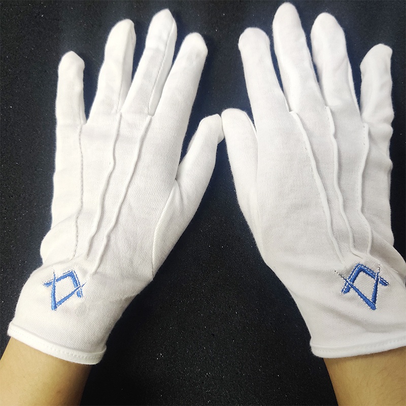 Изготовленные На Заказ высококачественные и Лидер продаж белые масонские перчатки свободного размера на заказ