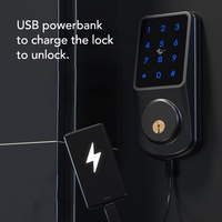 Cadre en aluminium maison hôtel bureau Ttlock serrure intelligente biométrique électronique numérique wi-fi Tuya porte intelligente serrure à mortaise