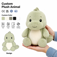 Peluche de dragon lestée personnalisée en usine avec pochette intérieure amovible lestée, poupée en peluche de dragon vert doux