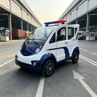 Véhicule de patrouille électrique utilitaire 4 places, chariot de patrouille électrique à peinture personnalisée pour l'inspection de la sécurité publique