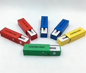 Scatola a cassetto personalizzata ecologica a prova di bambino con serratura di sicurezza a pulsante, goffratura glitterata, colore elettronico per cartucce - Product Image 1