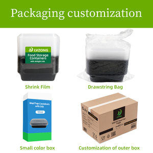 Contenitori Usa e Getta in Plastica per Alimenti Lvzong, 24/28/32/38 oz, Adatti al Microonde, per <span class=keywords><strong>Asporto</strong></span> e Preparazione Pasti, con Coperchio - Product Image 4