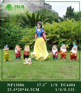 Estatua Decorativa de Jardín de Blancanieves y los Siete Enanitos de Fibra de Vidrio, Diseño de Resina Hecho a Mano para Uso en Exteriores del Hogar, Venta Directa de Fábrica - Product Image 3