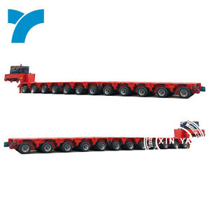 Promotion : Semi-remorque hydraulique modulaire standard de qualité supérieure, vente directe usine, semi-remorque surbaissée en acier pour le <span class=keywords><strong>transport</strong></span> d'équipements lourds - Product Image 1