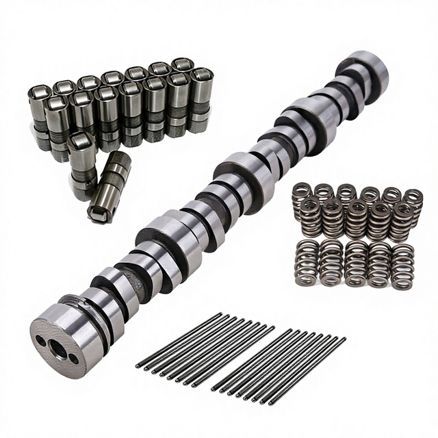 Carrhzury E1840P Stage 2 Camshaft Kit Spring Tappet Push Rod 585" for Chevrolet LS LS1 Engine Replacement Parts E-1840-P