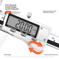 Pied à coulisse numérique chinois 150 mm/6 po, pied à coulisse électronique en acier inoxydable, outil de mesure numérique haute précision avec écran LCD