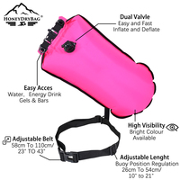 Bouée de sauvetage gonflable en PVC 20L, sac de sécurité étanche pour triathlètes en eau libre, adultes, hommes, femmes, marathon, surf
